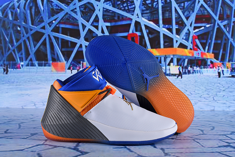 Jordan Why Not Zer0.1 White Orange Black Blue Shoes - Click Image to Close